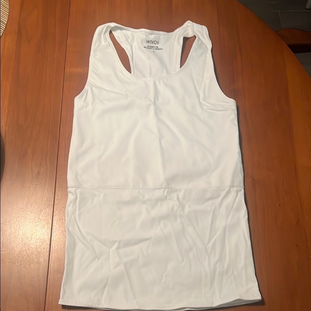 White WIVOV Binder Tank Top